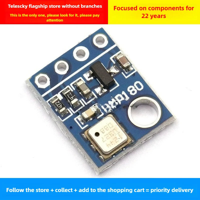 1PCS GY-68 BMP180 High-Precision Digital Pressure and Temperature Sensor Module Compatible with BMP085 for Arduino ESP32
