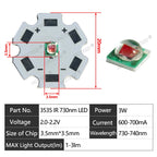 High Power LED Chip IR 730Nm 850Nm 940nm 3W 3535 LED Beads Emitter Light Infrared Radiation Bulb Laser Flashlight Night Vision C