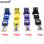 1~100pcs Thermocouple Miniature Socket & Plug Connector K/T/J/E Type Panel Mount Thermocouple Plugs and Sockets Sensor