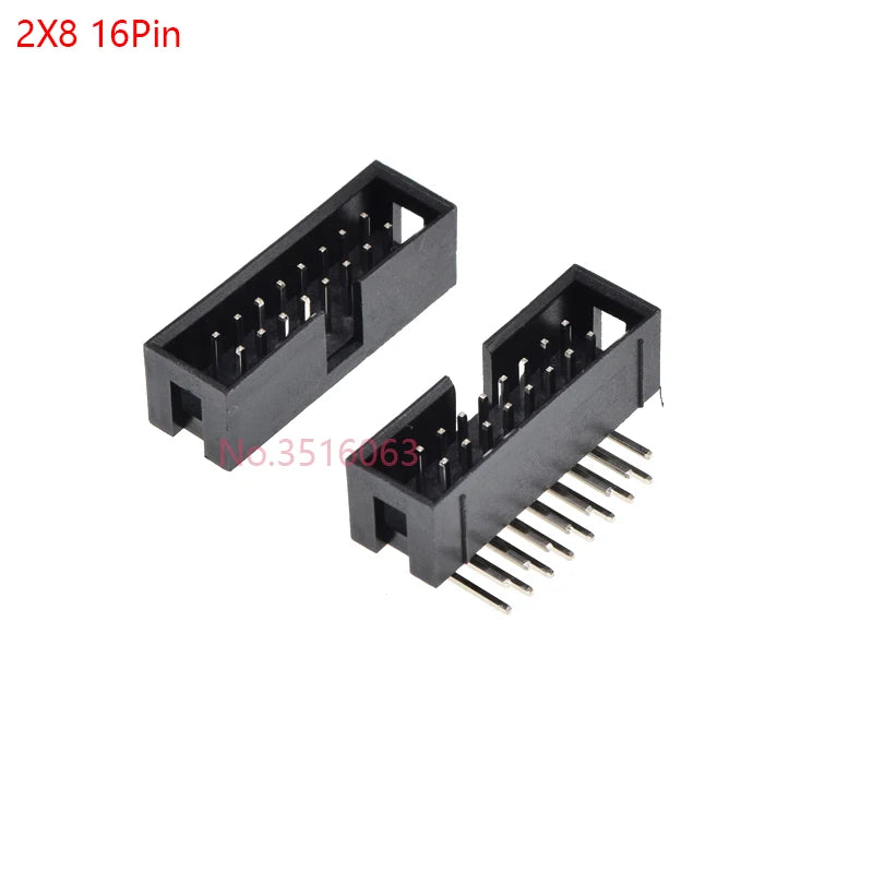 5/10pcs Dip 6/10/20/26/34/40 Pin 2.54mm Pitch Male Socket Straight Idc Box Headers Pcb Connector Double Row 10p/20p/40p/50p Dc3