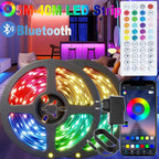 New 5-40M RGB LED Strip Lights with Power Supply Music Sync APP & 44Key Remote Control Flexible LED Tape for Home Room Decor