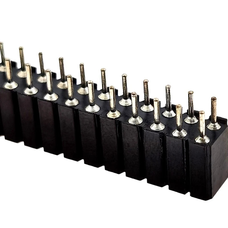 10pcs 2.54mm Dual Row PH7 Extra Plastic 2x2/4/8/10/15/20-40P Round PCB IC Crystal Transistor Hole Female Header Socket Connector