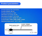 10PCS Thermistor NTC Negative Temperature Coefficient MF52D 10K/100K Probe with Wire Temperature Sensor 3950