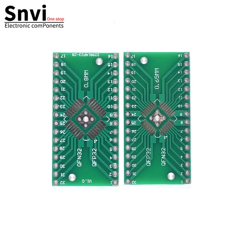 10pcs QFN32 QFP32 adapter board SMT to DIP 0.8/0.65mm spacing adapter board