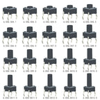 50pcs Tactile Switch 6x6mm H=4.1/4.3/5/5.5/6/7/8/9/~13mm Momentary Tact Button Mini Push Button 4Pin/2Pin DIP/SMT  Widely Use