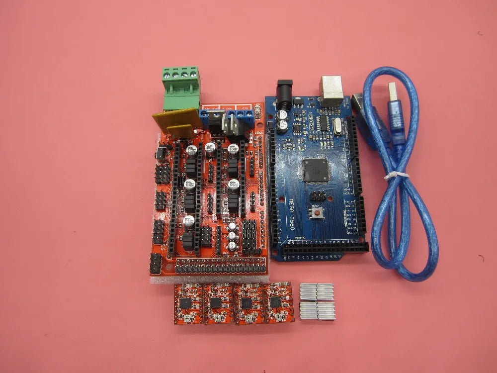 HAILANGNIAO Mega 2560 R3 + 1pcs RAMPS 1.4 Controller + 4pcs A4988 Stepper Driver Module for 3D Printer kit Reprap MendelPrusa