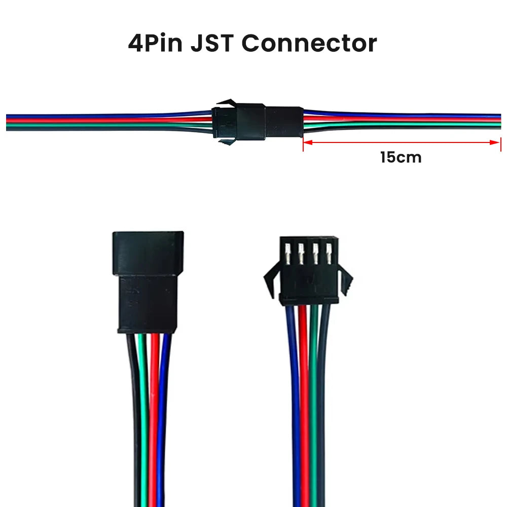 5-50 Pairs Male/Female JST SM Connector 15cm 2Pin 3Pin 4Pin 5Pin 6Pin Wire Cable For WS2812B SK6812 WS2811 RGBW LED Strip Driver