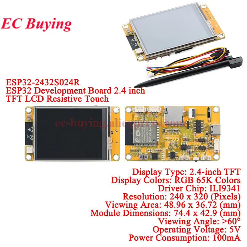 ESP32 S3 for Arduino LVGL WiFi Ble Development Board 2.4 2.8 3.2 3.5 4.3 5 7.0 inch 240*320 Display Screen LCD TFT Module Touch