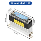 Slim DIN Rail Mount Single Phase Solid State Relay SSR Relay Module with Heatsink 10A 25A 40A