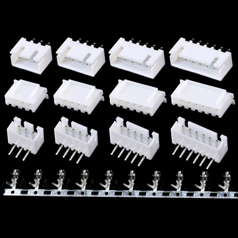 JST XH2.54 2/3/4/5 Pin Terminals Plastic Shell Male Plug + Female Socket Wire Connector XH 2.54 2P 3P 4P 5P 6P 7P 8P 9P 10P 12P