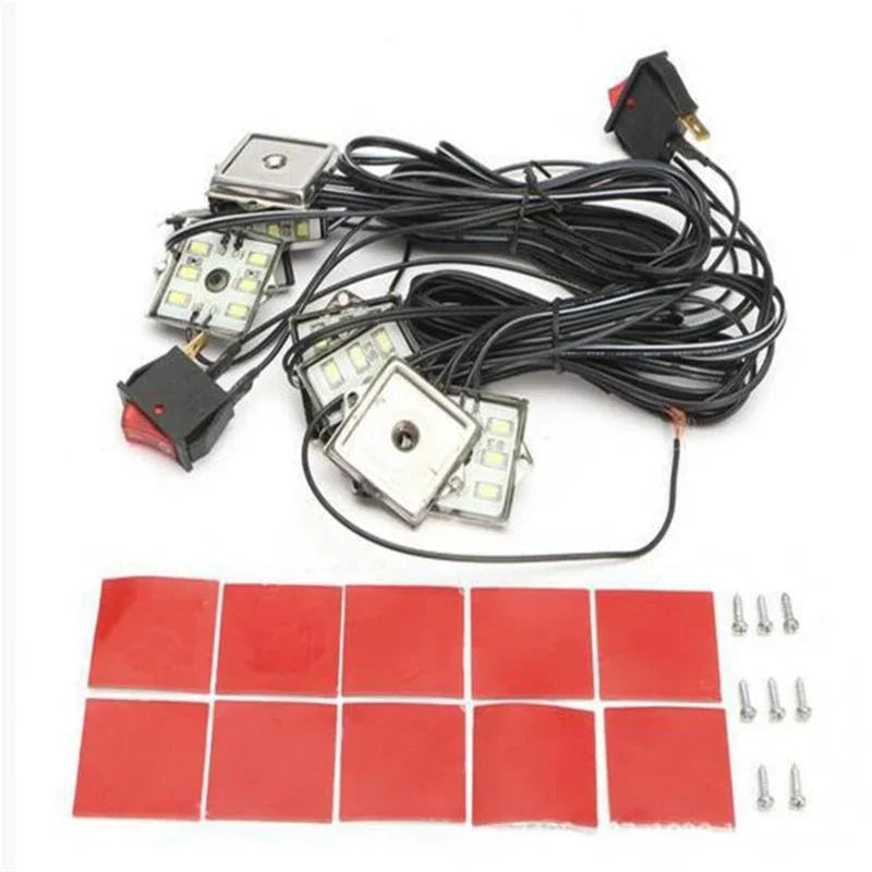 8Pcs Car LED Lights 6000K Truck Bed Lighting 5730 48 SMD LEDs Light Waterproof For RV Boat Cargo Pickup For Toyota/Tundra/Chevy