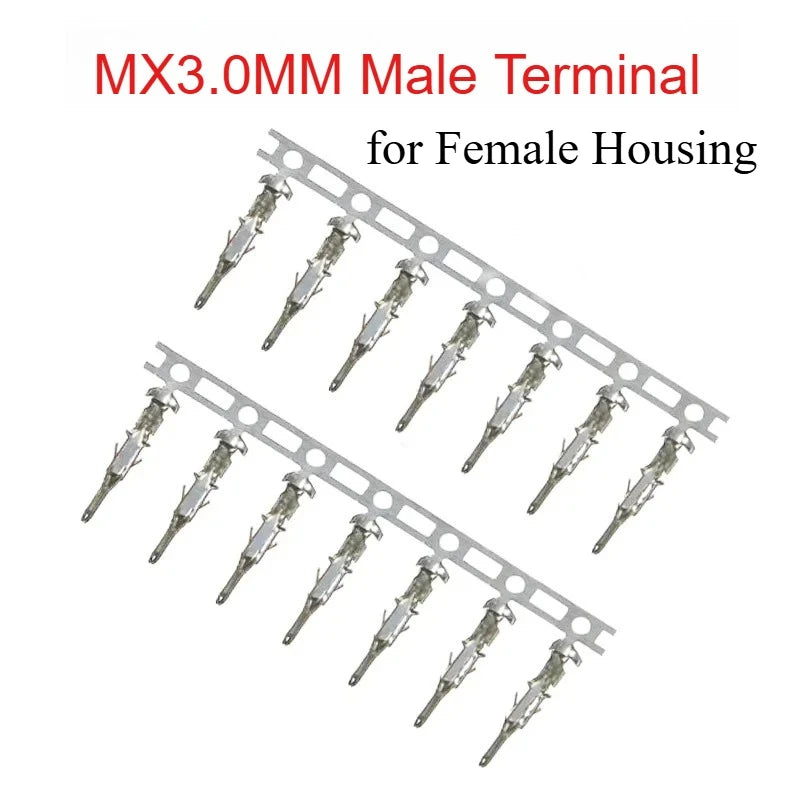 10PCS MX3.0 3.0mm Pitch Micro-Fit 3.0 Double Row Connector Housing 2*1/2/3/4/5/6-12Pin Male Female Housing Terminal 43030 43025