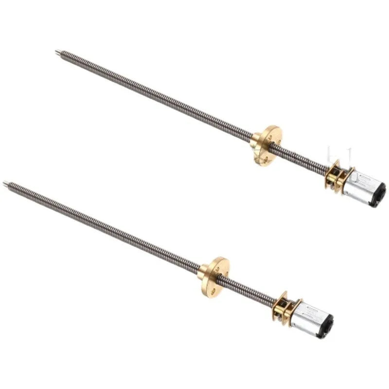 T5 Fast Thread N20 Decelerating Motor 160MM Long Screw Stainless Steel Flanged Various Rotating Speed
