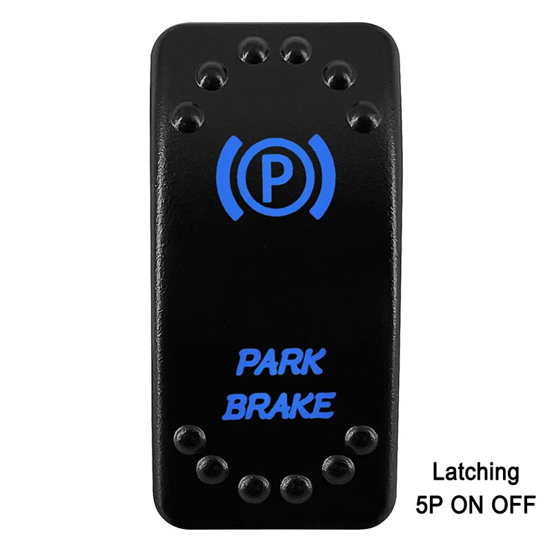 Waterproof Rocker Switch with Blue LED | 12V/24V Latching & Momentary (SPST/ DPDT) | for Marine, UTV, ATV, RZR, Automotive