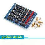4X4 Matrix Keyboard For Arduino Array Module 16 Key Push Buttons Tastatur Switch Keypad Panel 4*4 Tasten 8LEDs Accessory DIY Kit
