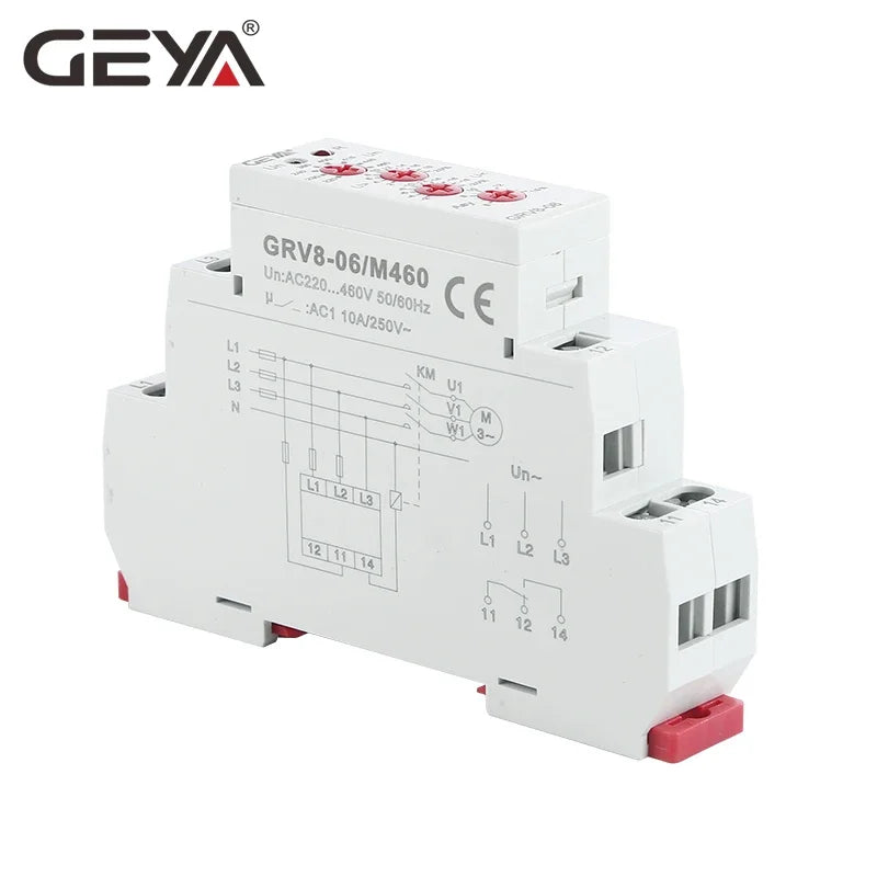 GEYA GRV8-06 Voltage Control Relay with 6 Function Adjustable Voltage Asymmetry Delay Time Phase Protection Relay