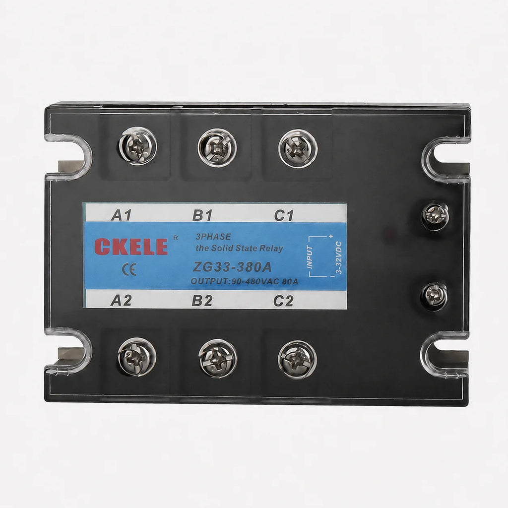 CKELE ZG33 3 Phase Solid State Relay SSR 10A 25A 40A 50A 60A 80A 100A 120A DC 3-32V Control AC 90-480V 380VAC