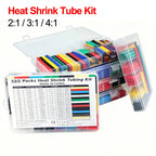 Shrinkage Tubing Kit 73~900pcs Cable Repair Protecter Wire Insulation Thermoresistant Sleeving 2:1/ 3:1/4:1 Heat Shrink Tube Set