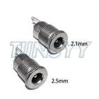 5PCS/LOT DC099 5.5 MM X 2.1 MM DC Power Jack Socket Female Panel Mount Connector Metal DC-099 Open Hole 11MM 5.5*2.1 5.5*2.5