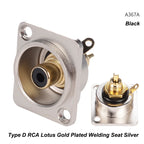 D Type RCA Female Jack YS367A Mounting Module Solder Socket AV Audio Video Connector for DVD Panel