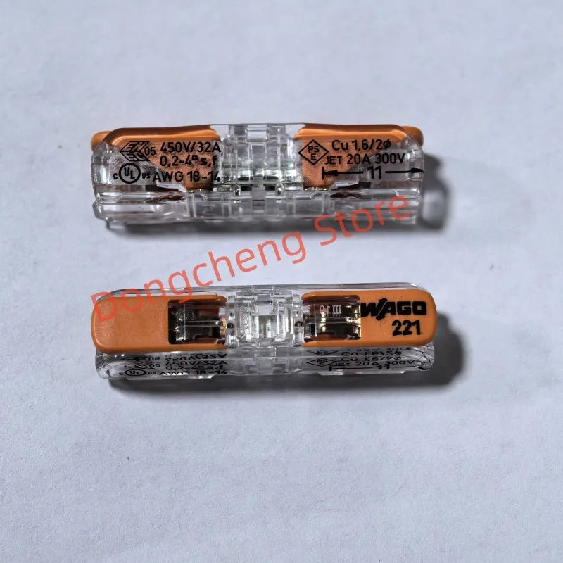 WAGO holes Lever wire connector 221-412 221-413 221-415 221-612 221-613 221-615 Quick Wiring terminal 0.14-4mm²/AWG24-12 2/3/5