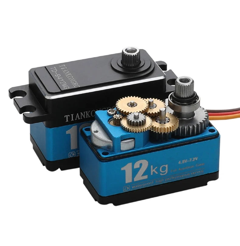 12KG TD-9412MG High Torque Full Metal Digital Servo Carbon Brush Motor 180/270/360 Degree Short Model for 1:10 1:8 RC Car Robot