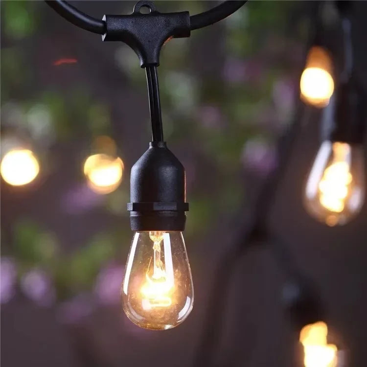 6pcs 12/20/30/50/100/200cm LED CFL Light String Flame Retard Durable Safe Waterproof E26 E27 Lamp Bulb Holder Socket