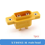 XT90NE-M with Fixed Base Male/Female Plug Charging Port XT90 Electric Vehicle Lithium Battery ESC Model Aircraft Connector