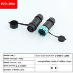 P23 quick connection waterproof connector IP68 waterproof connector male and female aviation plug LED adapter cable connection
