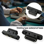 Type-C TYPE C 2Pin Female USB C Socket Port With Screw Hole 2P Waterproof Female Plug 180 Degree Waterproof