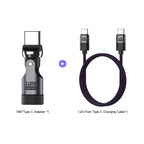 PD240W OTG C Type Adapter 90° 540° Rotating Type C Adapter Fast Charging USB C Adapter Extender for iPhone 17Pro Laptop Tablet