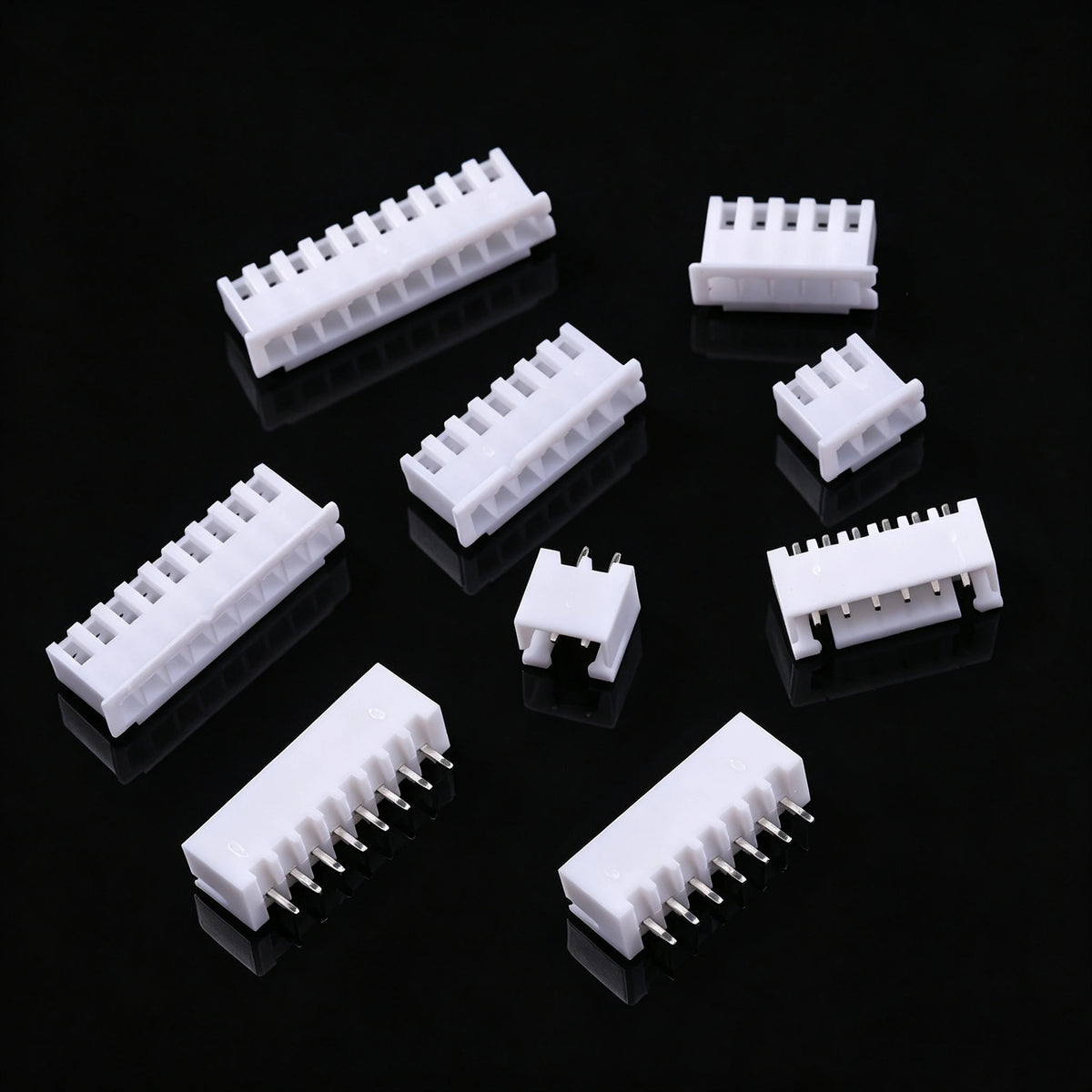 50Pcs JST XH2.54 2/3/4/5 Pin Terminals Plastic Shell Male Plug + Female Socket Wire Connector XH 2.54 2P 3P 4P 5P 6P 7P 8P9P 10P