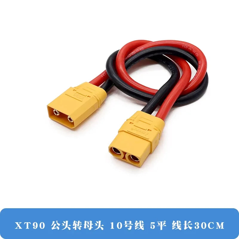 Xt90 Male and Female Connector Aircraft Model Lithium Battery Connector Xt90s Electrical Adjustment Gold-Plated Cable Plug