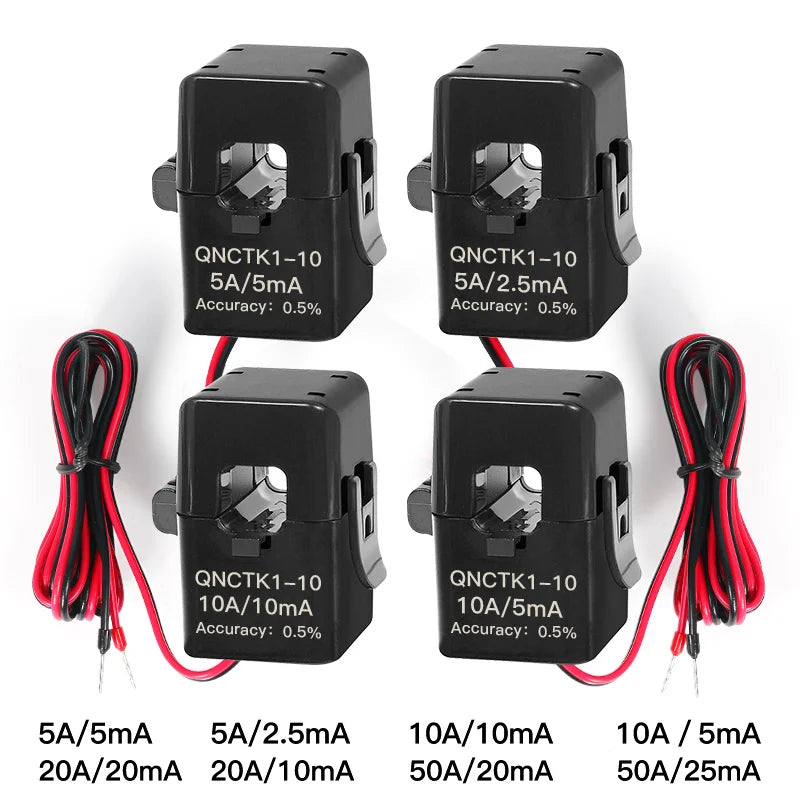 Split Core Current Transformer QNCTK1-16 2000:1 100A 50mA 2500:1 100A 40mA 33.33mA Open Type CT Clamp Current Sensor