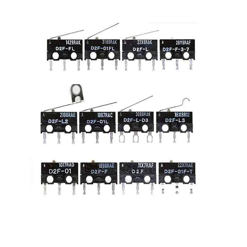 Travel/Mouse micro switch D2F-FL/L2/L3/01FL/L-D3/01F-T/5L 3A 1.47/0.74N 30VDC 125AC for Omron micro switch