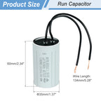 1/2/3Set CBB60 6-60uF Running Capacitors AC 450V 2 Wires 50/60Hz Cylinder for Water Pumps Washing Machines Motor Start