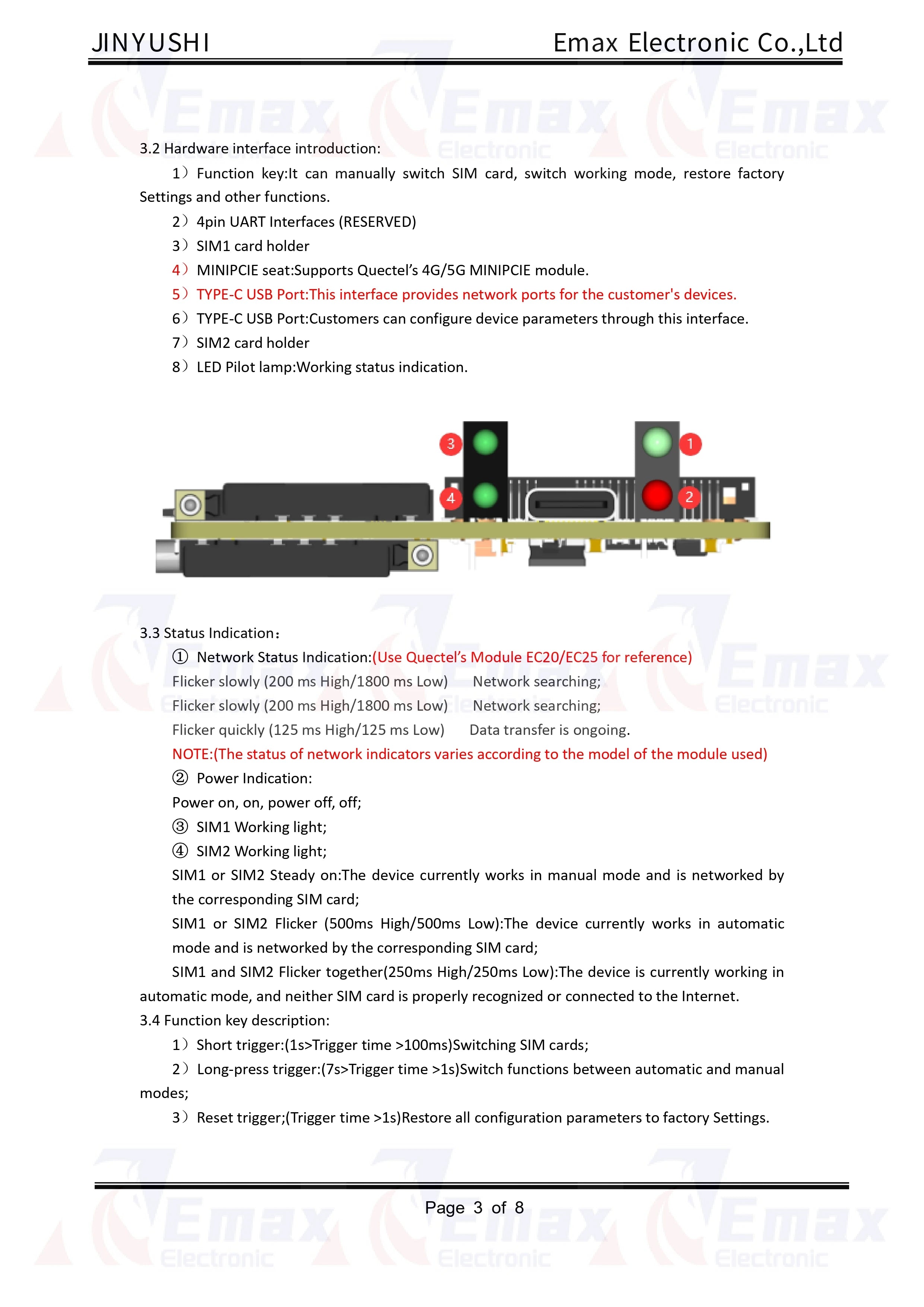 1PCS Quectel Mini Pcie Naar Universal Serial Bus Development Board 4g Dual Card Single Smart Dongle for EC25-E EC25-AF EC25-AU