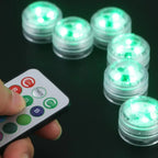 Submersible LED Lights Waterproof RGB Underwater Light For Wedding Tea Light Hot Tub Pond Pool Bathtub Aquarium Party Vase Decor