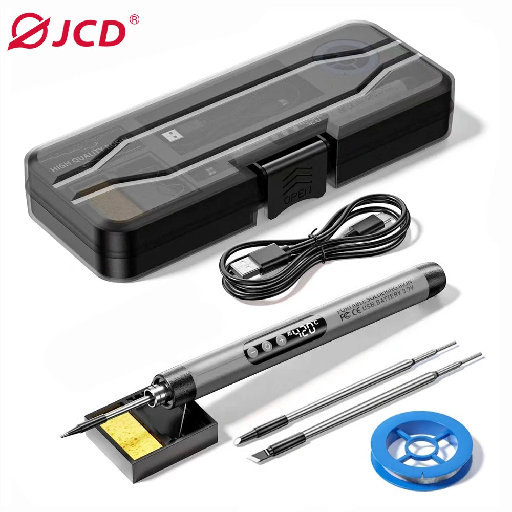 Multifunctional USB Digital Electric Soldering Iron Set Kit Intelligent 300-450℃ Temperature Adjustable Solder Iron Welding Tool