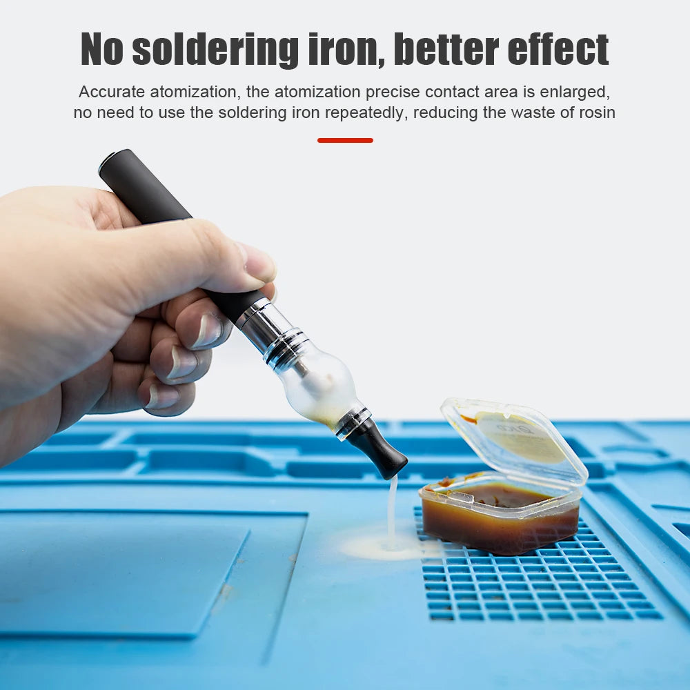 JCD Portable Rosin Atomizer Rosin Flux Pen USB Charging Welding Short Circuit Detection for Phone PCB Soldering Repair Tools