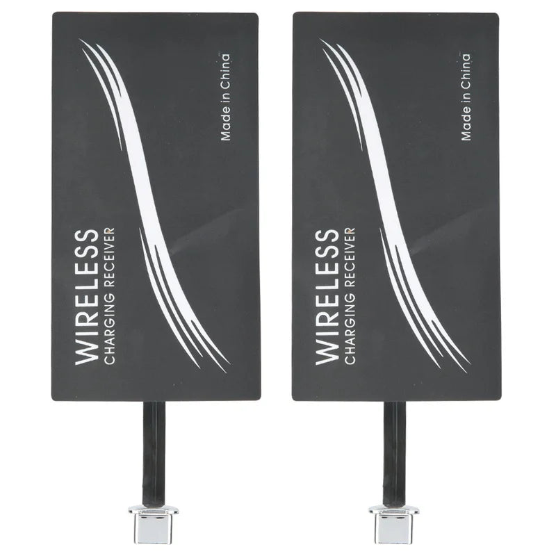 2PCS Universal Type‑C Wireless Charger Adapter Mobile Phone Sticker Charging Receiver