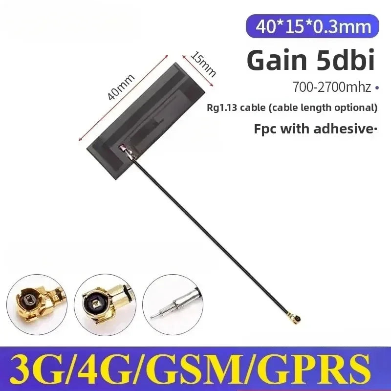 2PCS Full Frequency 5G 4G LTE GSM GPRS 2G 3G NB-IoT Module with Built-In FPC/PCB High Gain Patch Antenna for IoT Device