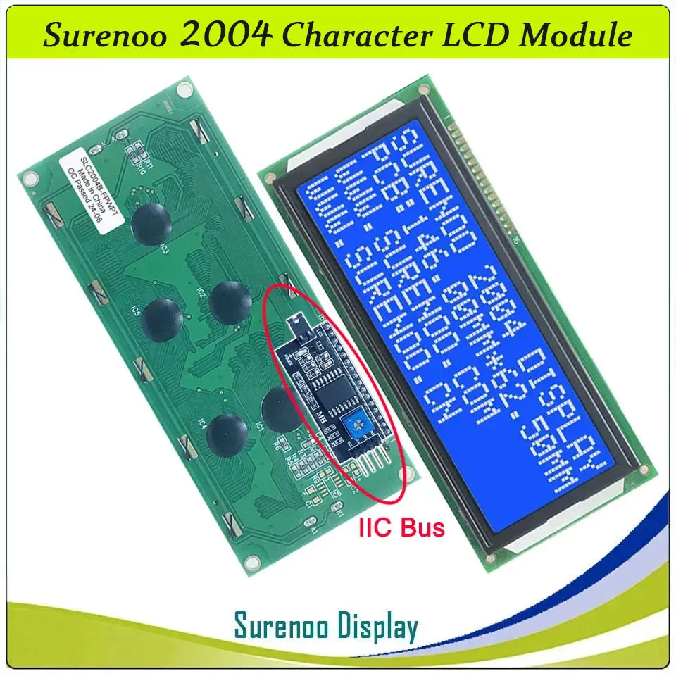 Surenoo 204 20X4 2004 Parallel Serial IIC I2C LCD2USB USB2LCD RS232 UART TTL Large Character LCD Module Display Screen Panel LCM
