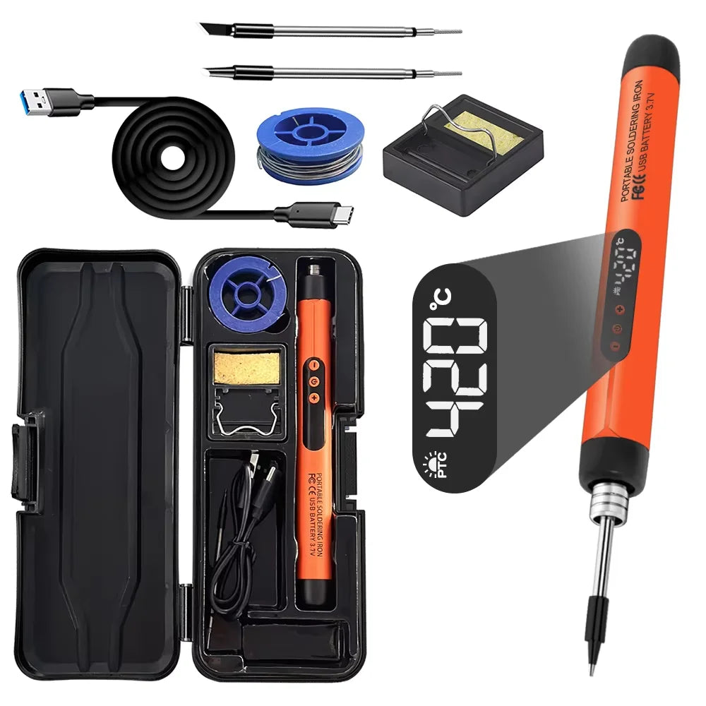 Electric Soldering Iron Set USB Wireless Digital Display Mini Soldering Iron Type C Interface Repair Welding Tools NEW 2026