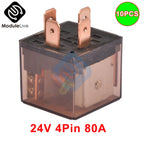 10PCS Waterproof Automotive Relay 12V 100A 5Pin SPDT Car Control Device Car Relays DC 24V 48V High Capacity 100A Switching
