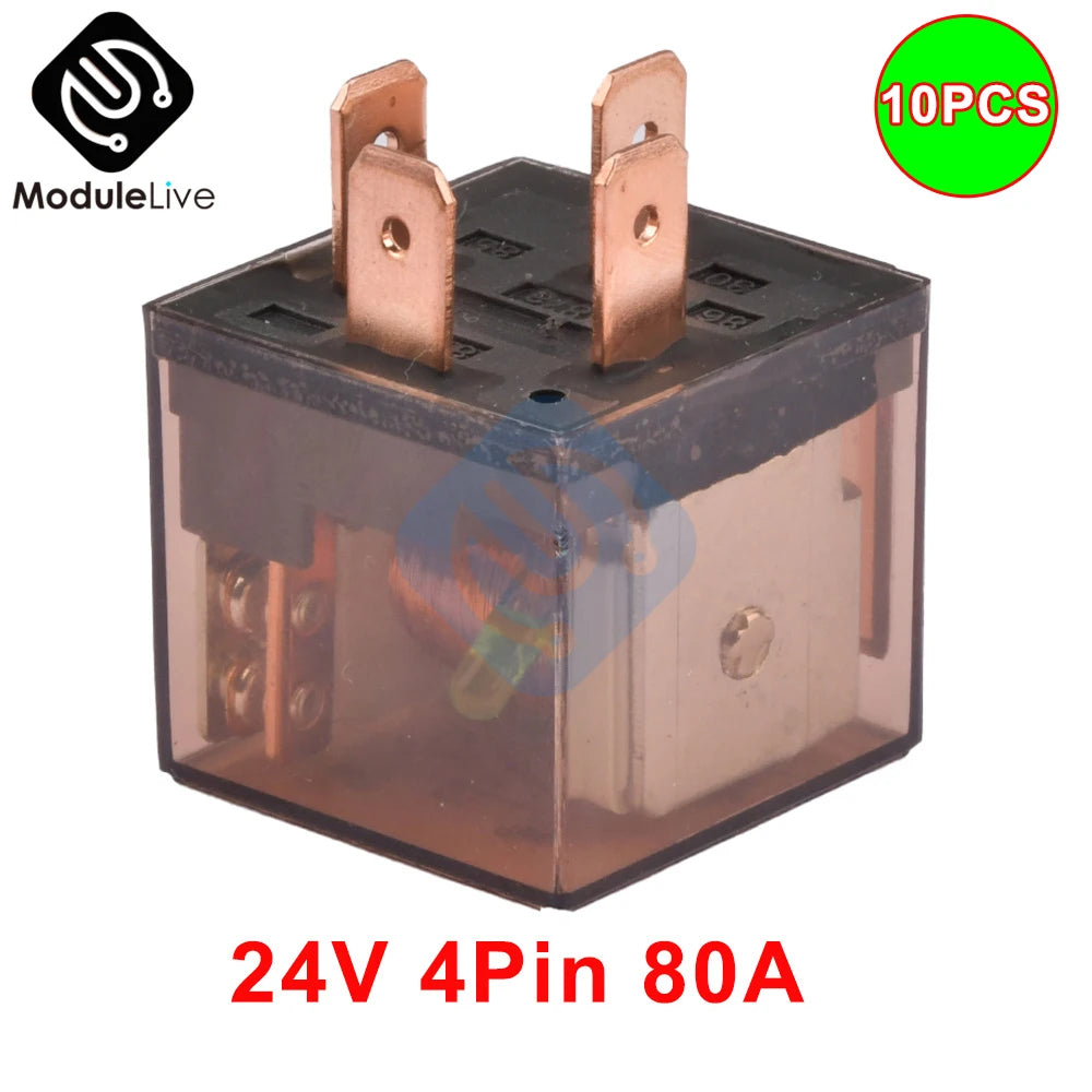 10PCS Waterproof Automotive Relay 12V 100A 5Pin SPDT Car Control Device Car Relays DC 24V 48V High Capacity 100A Switching