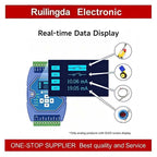 Industrial I/O Networking Module AI/AO/DI/DO 4-20mA 0-20mA, RJ45 RS485 Modbus TCP/RTU Gateway with OLED Display, DC 8-28V Powere