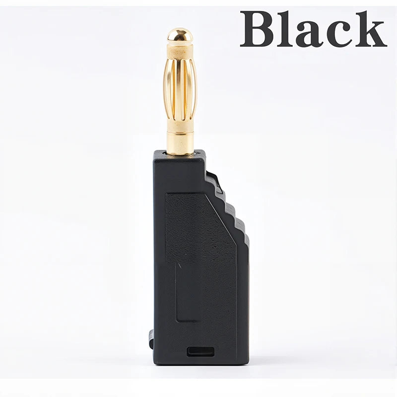 30V/10A 10PCS 2MM Banana Plug Gold Plating Stackable Electrical Terminal Connector Accessories 5 Colors