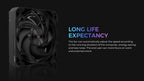 ALSEYE W12P 12CM Case Cooling Fan ARGB Light Synchronization PWM Intelligent Temperature Control Silent Fan 900-3000RPM