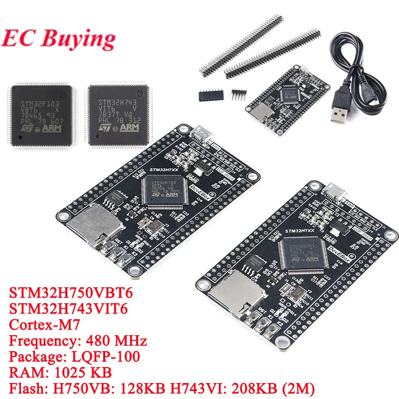 STM32H750VBT6 STM32H743VIT6 STM32 STM32H STM32H7 H743VI H750VB Core System Development Board Module Chip M7 TFT SPI Interface